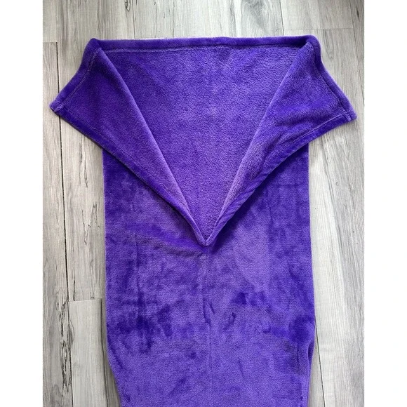 MERMAID TAIL Plush Fleece BLANKET SLEEP BAG Purple Reversible Green Black Sequin - Picture 6 of 6